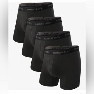 BAMBOO Cool Men's Black Boxer Briefs - 4 Pack